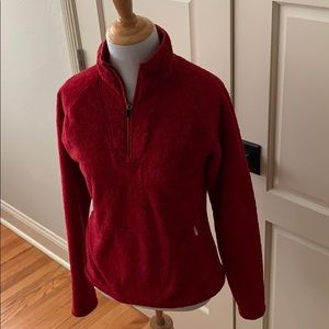 The North Face fleece sweater red size Small